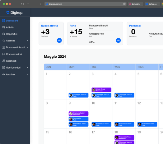 Consulta il resoconto delle ferie e dei permessi dei tuoi dipendenti