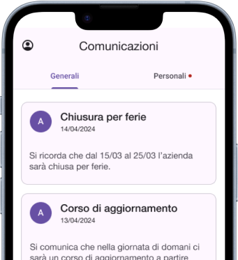 i lavoratori ricevono i messaggi sullo smartphone